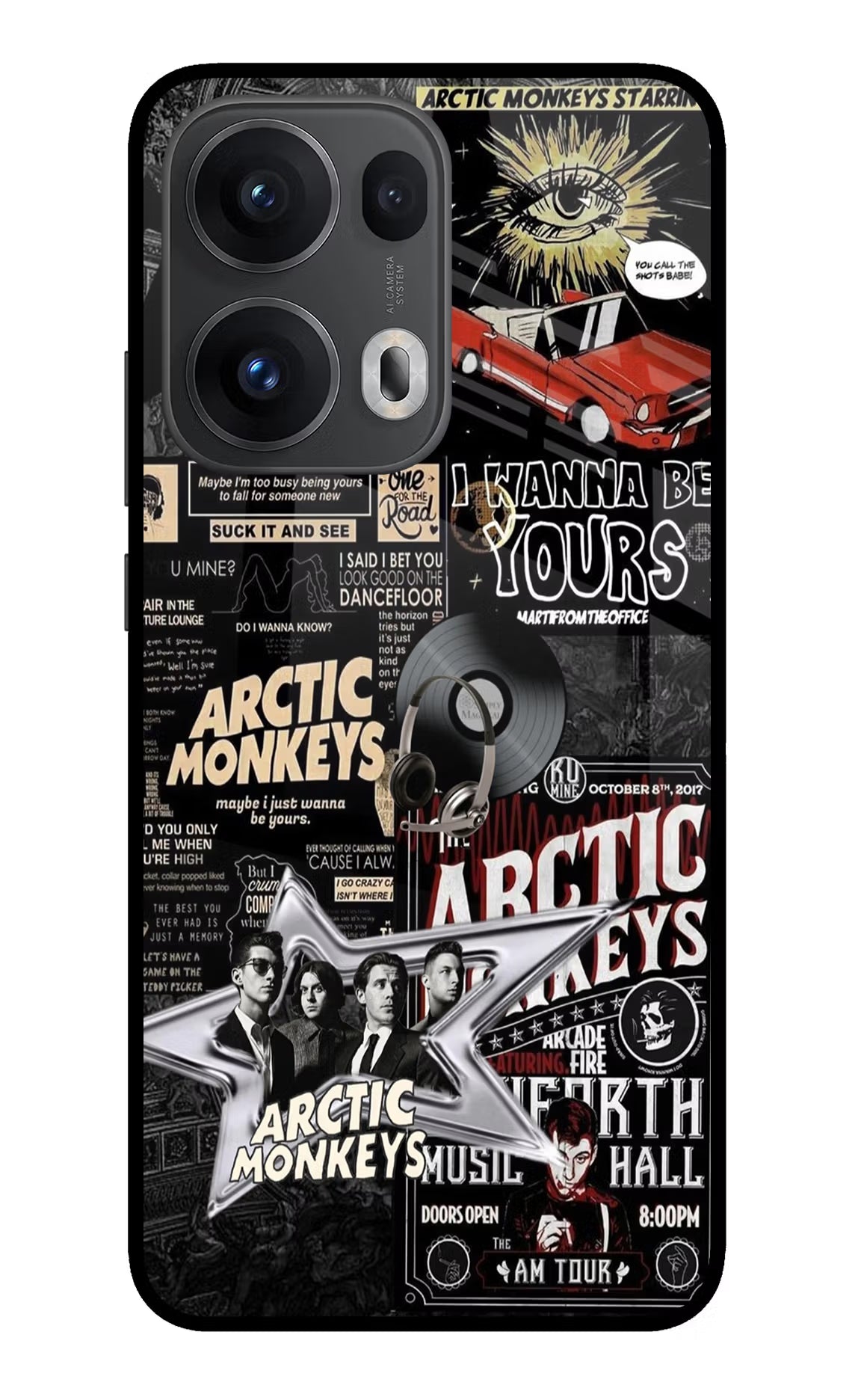 Arctic Monkeys Oppo Reno13 Pro 5G Glass Case Back Cover by Casekaro