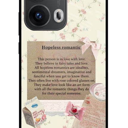Hopeless Romantic Oppo Reno13 Pro 5G Glass Case Back Cover by Casekaro