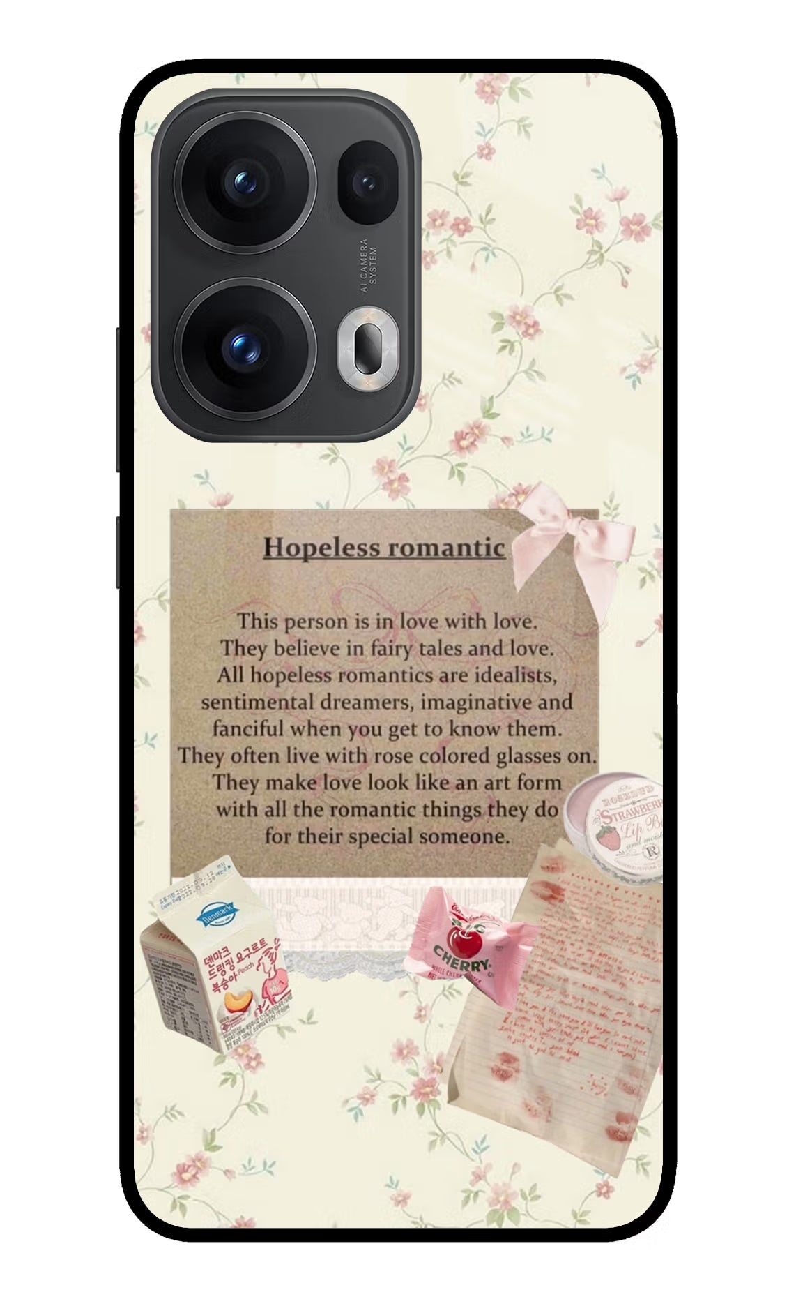 Hopeless Romantic Oppo Reno13 Pro 5G Glass Case Back Cover by Casekaro