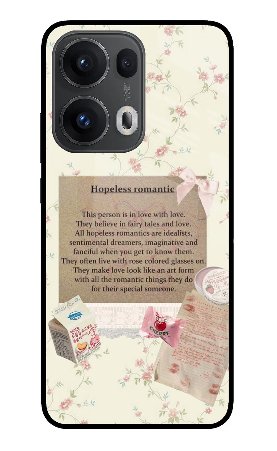Hopeless Romantic Oppo Reno13 Pro 5G Back Cover, Glass case