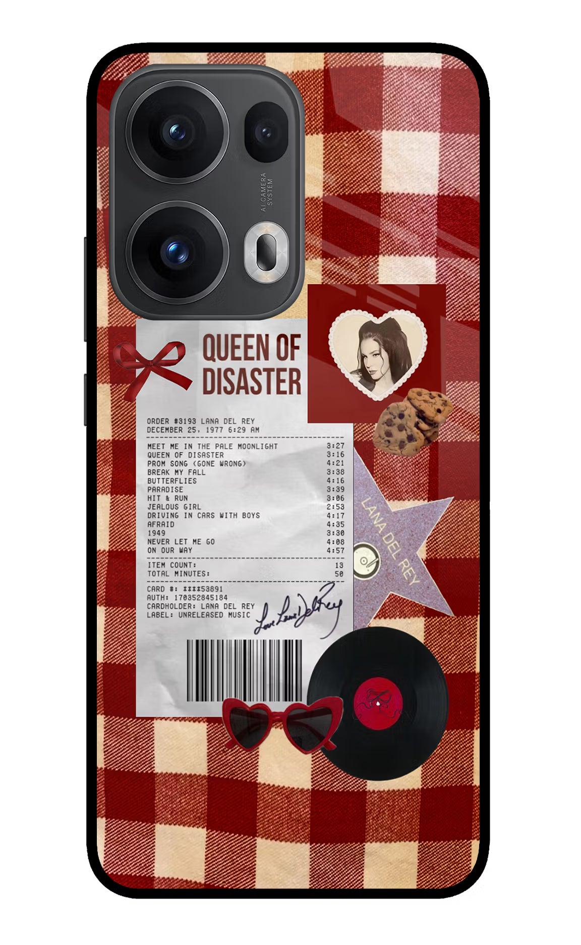 Queen of Disaster Oppo Reno13 Pro 5G Glass Case Back Cover by Casekaro