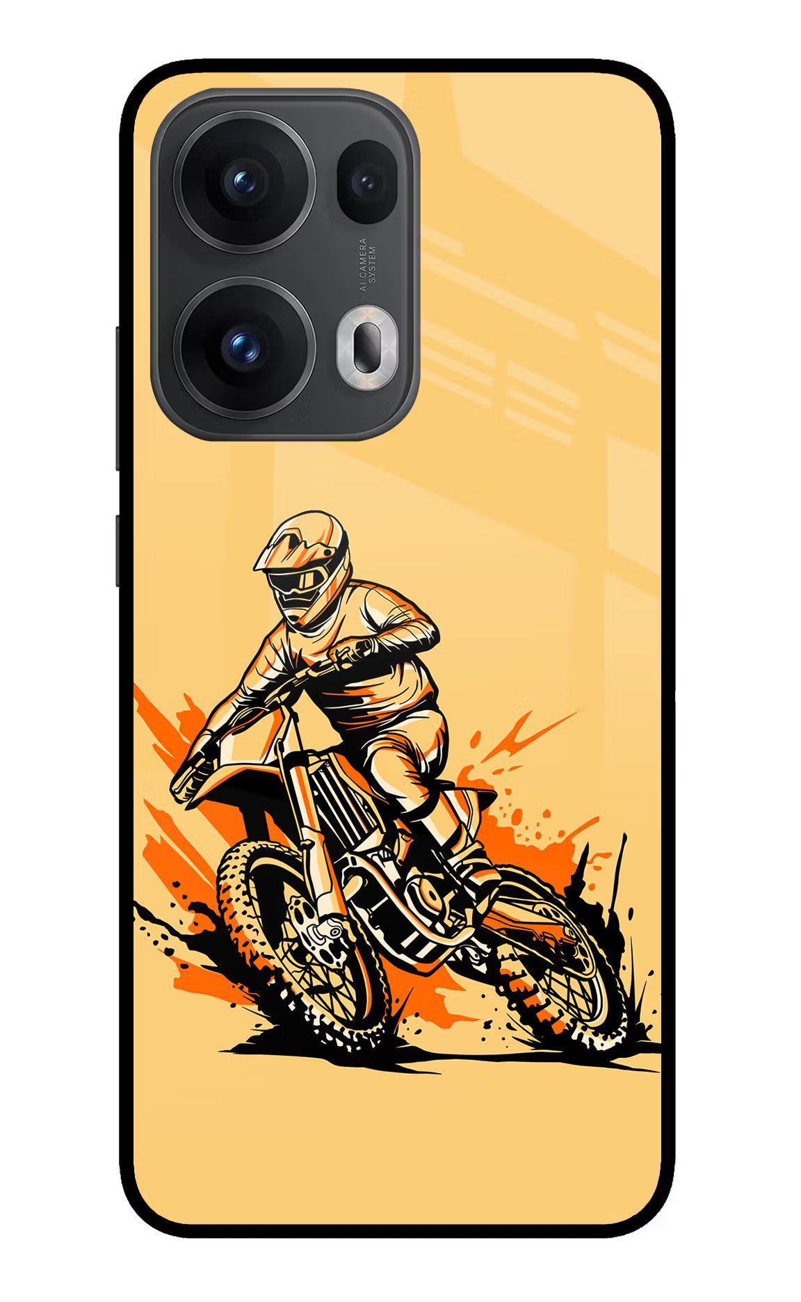Off-Road Fury Oppo Reno13 Pro 5G Glass Case Back Cover by Casekaro