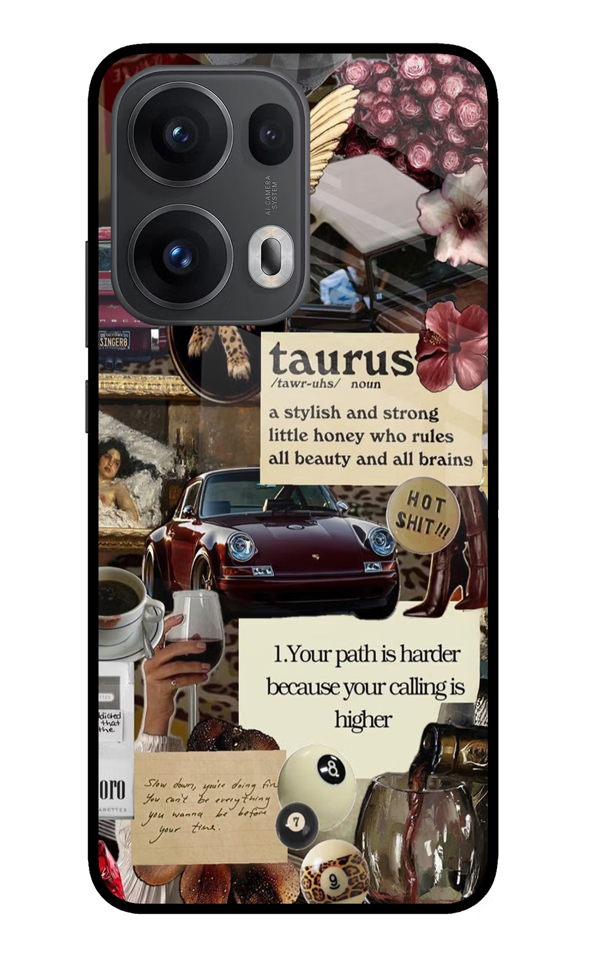 Taurus Zodiac Oppo Reno13 Pro 5G Glass Case Back Cover by Casekaro