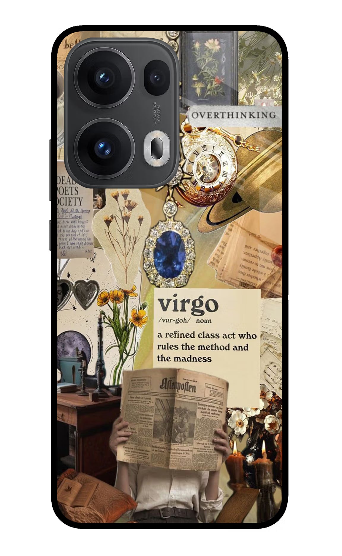 Virgo Zodiac Oppo Reno13 Pro 5G Glass Case Back Cover by Casekaro