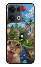 Minecraft Cat Chaos Oppo Reno13 Pro 5G Glass Case
