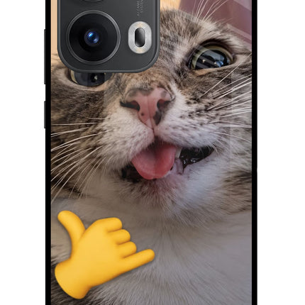 Silly Cat Call Oppo Reno13 Pro 5G Glass Case
