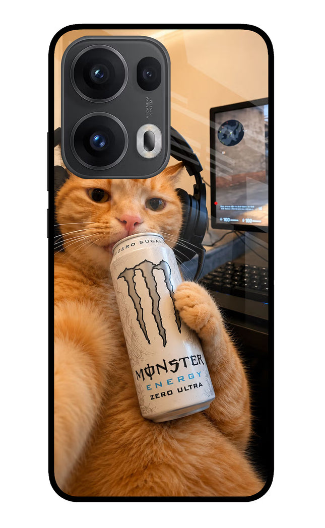 Gamer Cat Energy Oppo Reno13 Pro 5G Glass Case