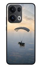 Skydiving Cow Oppo Reno13 Pro 5G Glass Case