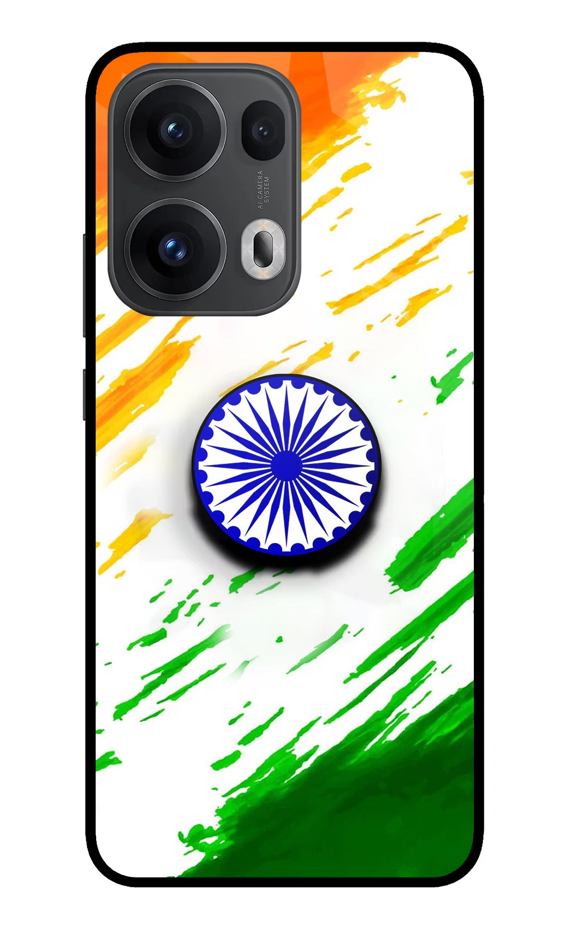 Indian Flag Ashoka Chakra Oppo Reno13 Pro 5G Pop Case by Casekaro