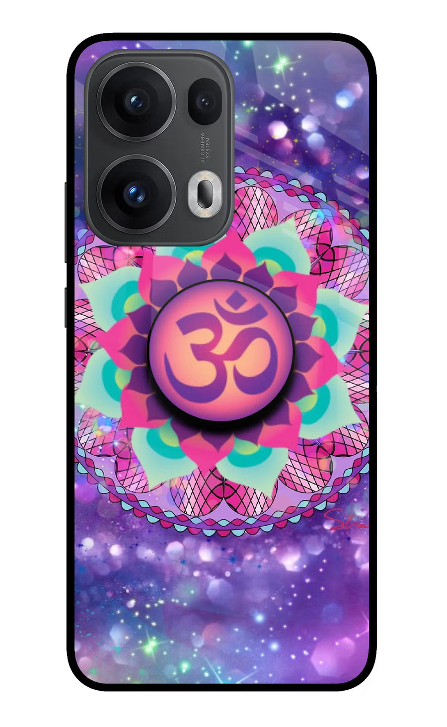 Om Purple Oppo Reno13 Pro 5G Pop Case, Glass case