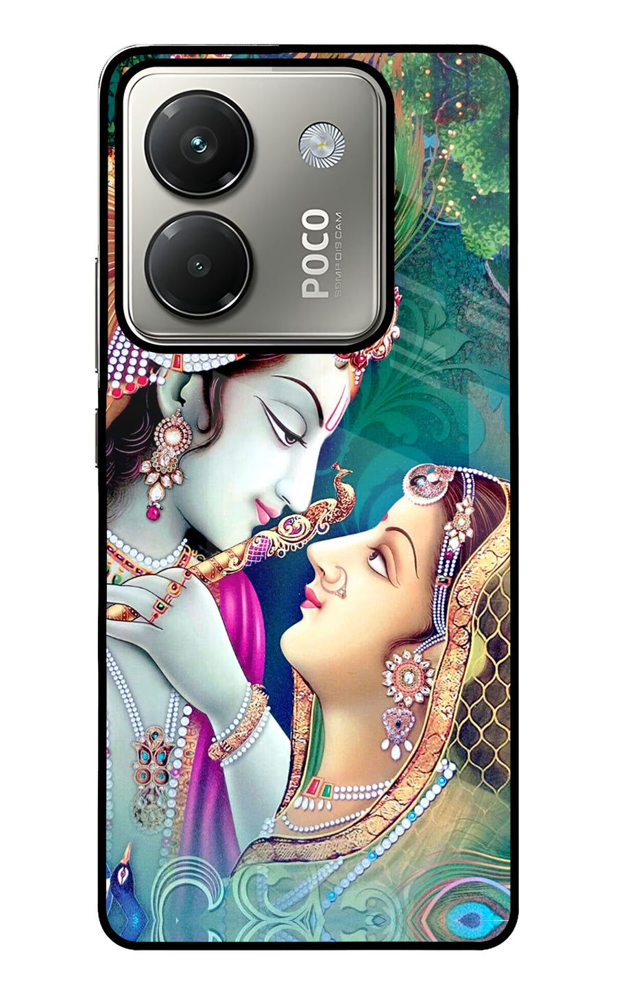 Lord Radha Krishna Poco M7 Pro 5G Back Cover, Glass case
