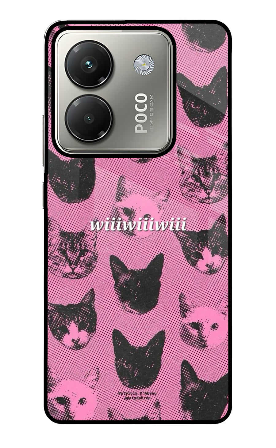 Pink Cats Poco M7 Pro 5G Back Cover, Glass case