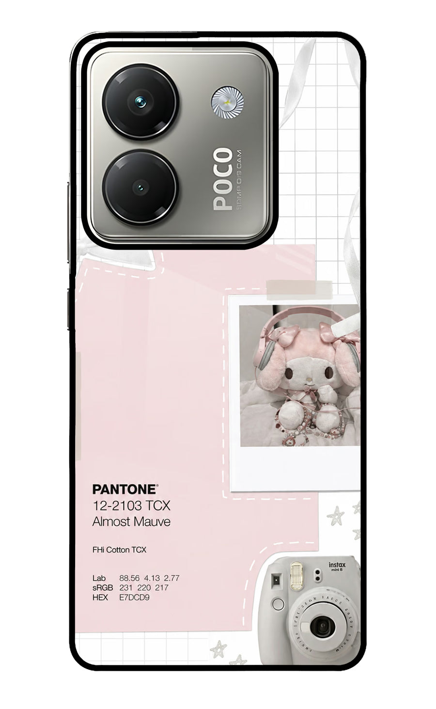 Pantone Asthetic Poco M7 Pro 5G Back Cover, Glass case