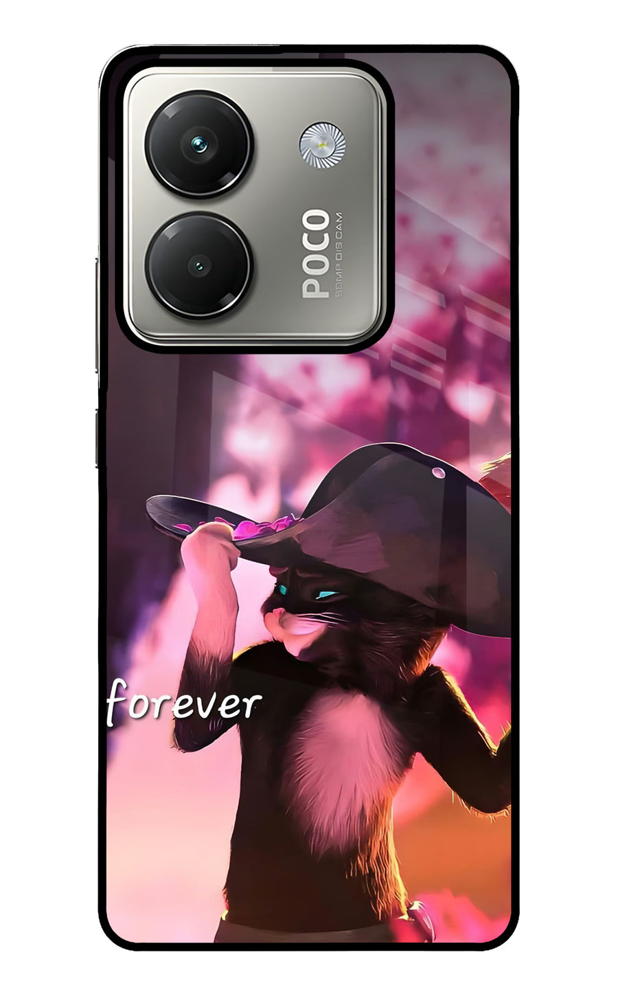 Forever Cat Poco M7 Pro 5G Back Cover, Glass case