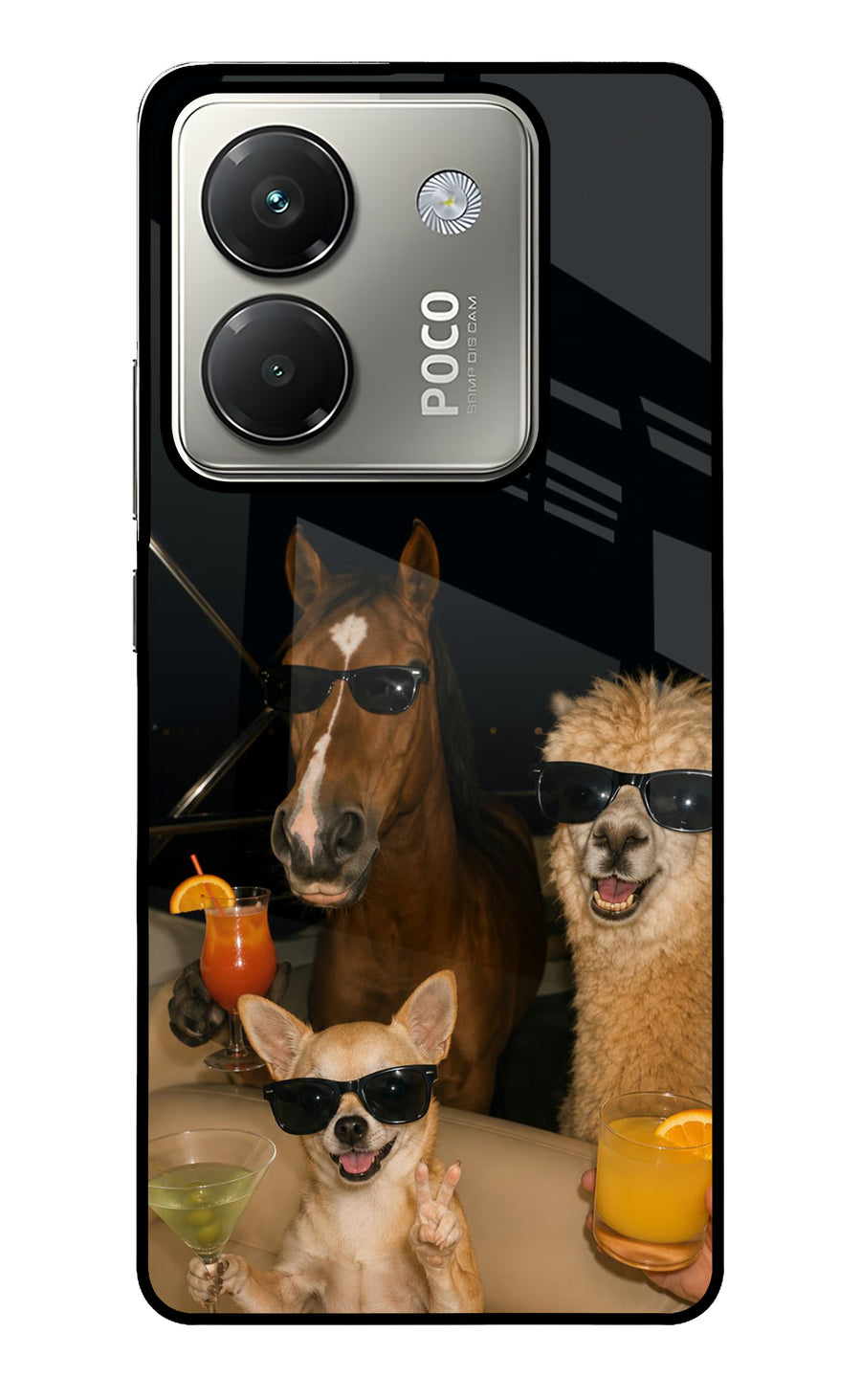 Party Squad Poco M7 Pro 5G Back Cover, Glass case