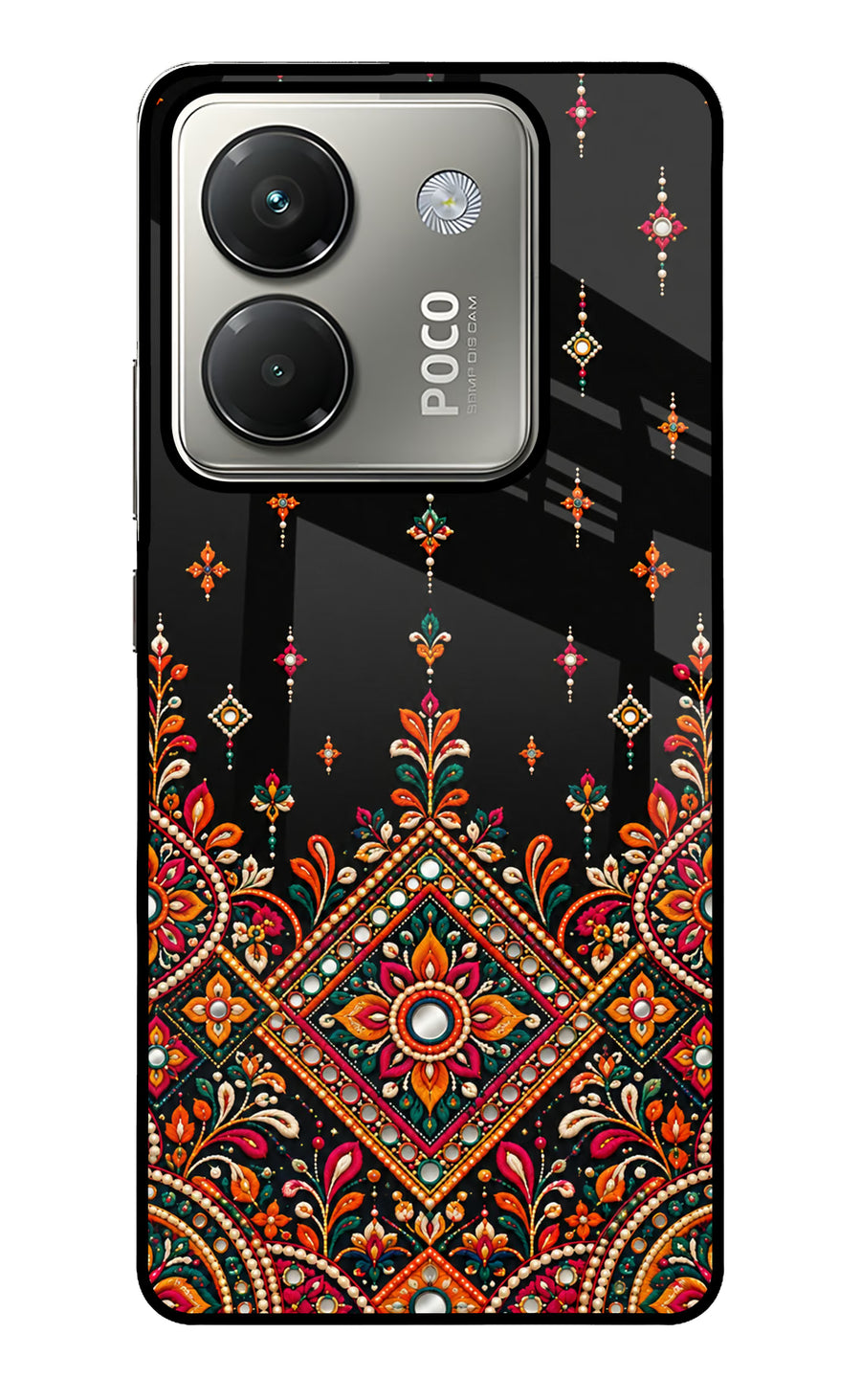 Noir Mehfil Poco M7 Pro 5G Back Cover, Glass case