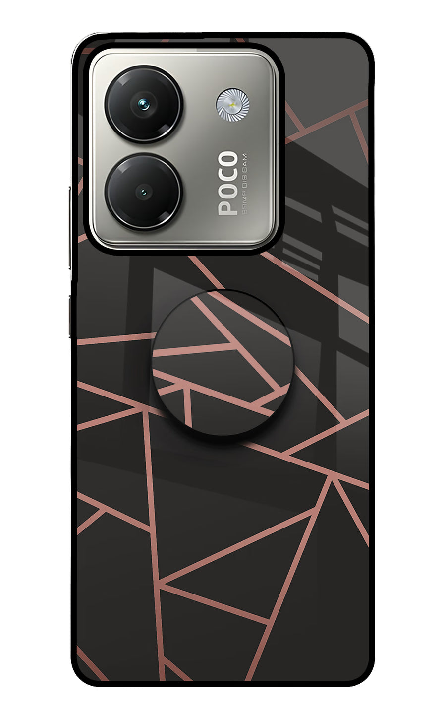 Geometric Pattern Poco M7 Pro 5G Pop Case, Glass case