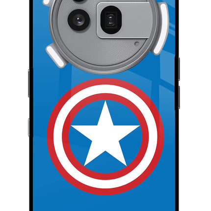 Captain America Logo Nothing Phone 3a Pro Glass Case