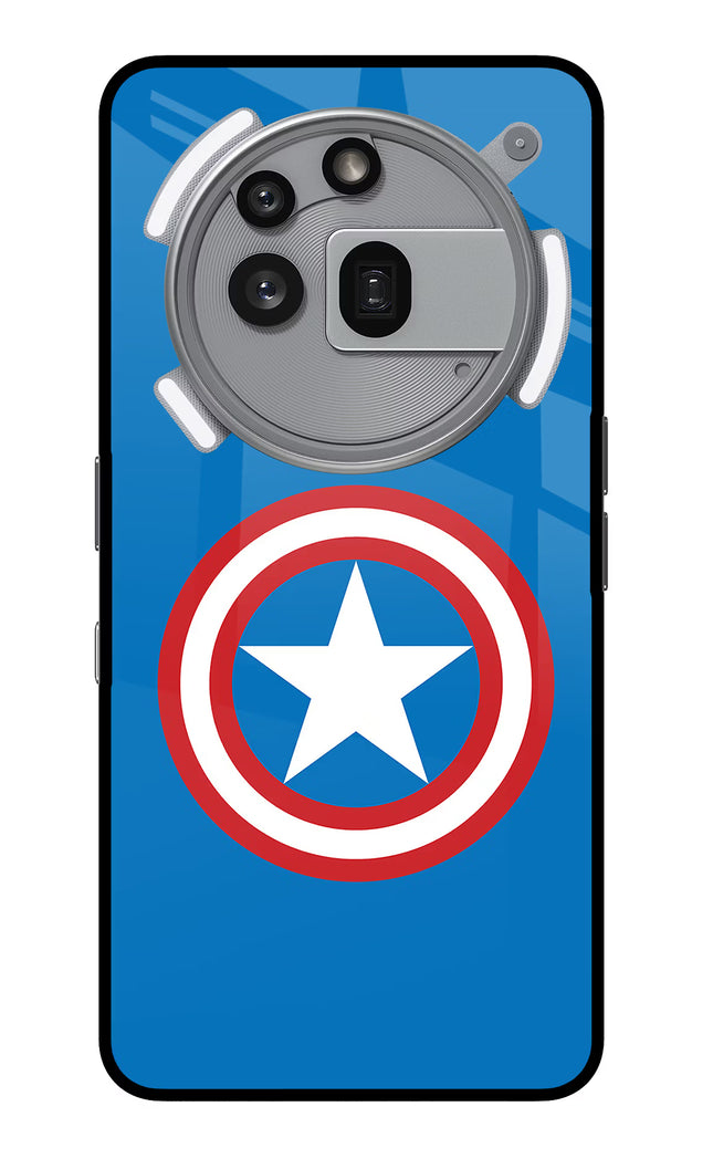 Captain America Logo Nothing Phone 3a Pro Glass Case