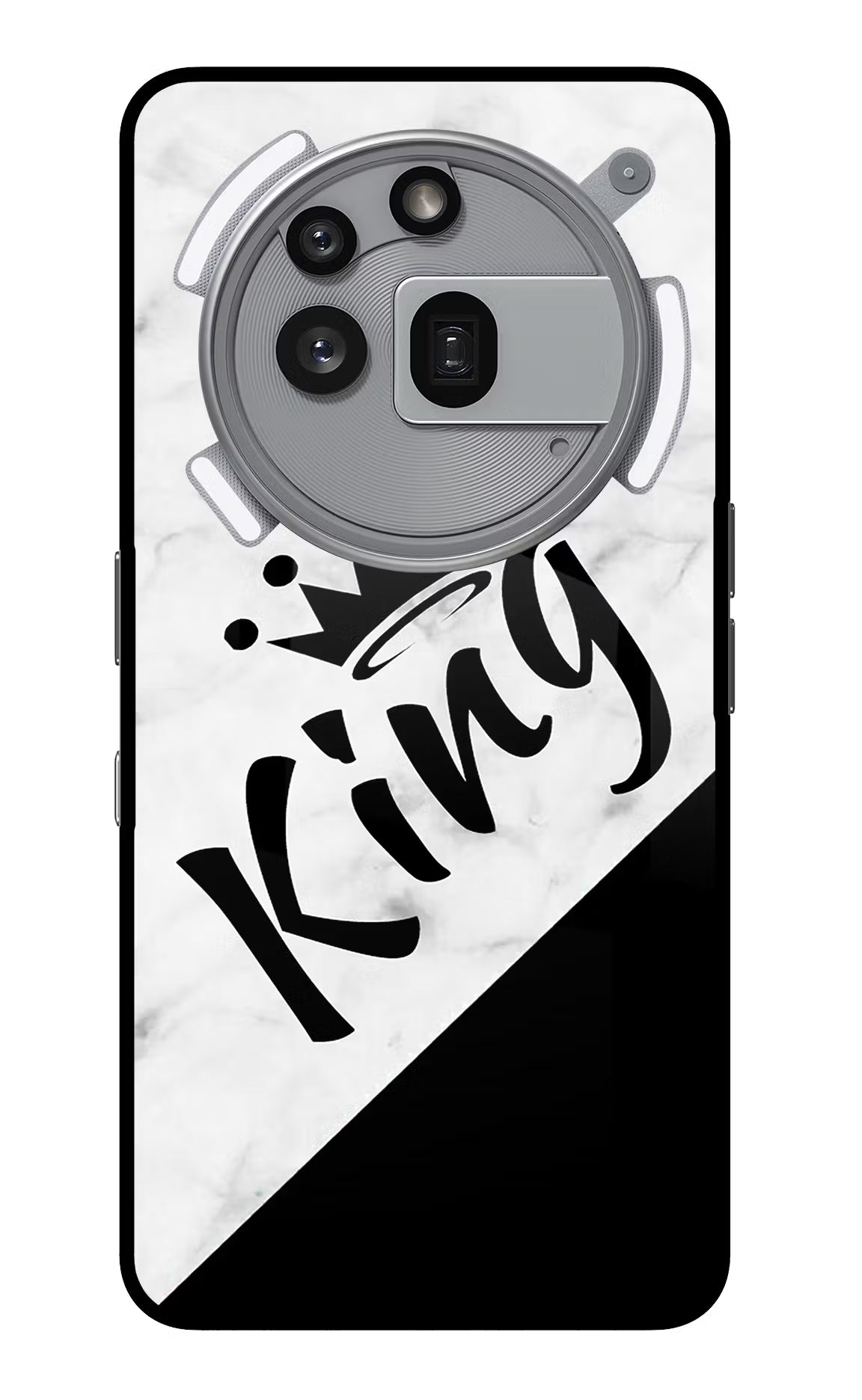 King Nothing Phone 3a Pro Glass Case Back Cover by Casekaro