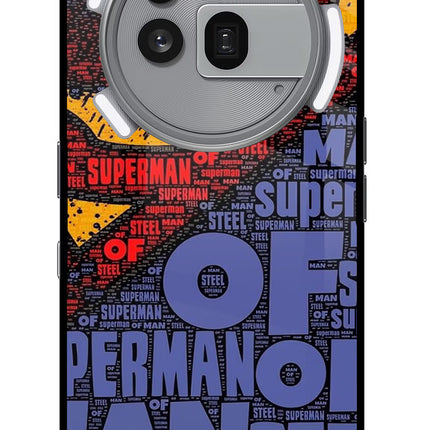 Superman Nothing Phone 3a Pro Glass Case Back Cover by Casekaro