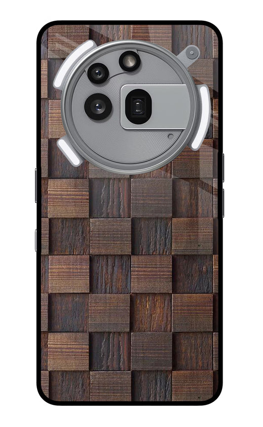 Wooden Cube Design Nothing Phone 3a Pro Glass Case