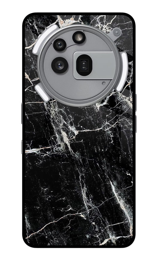 Black Marble Texture Nothing Phone 3a Pro Glass Case