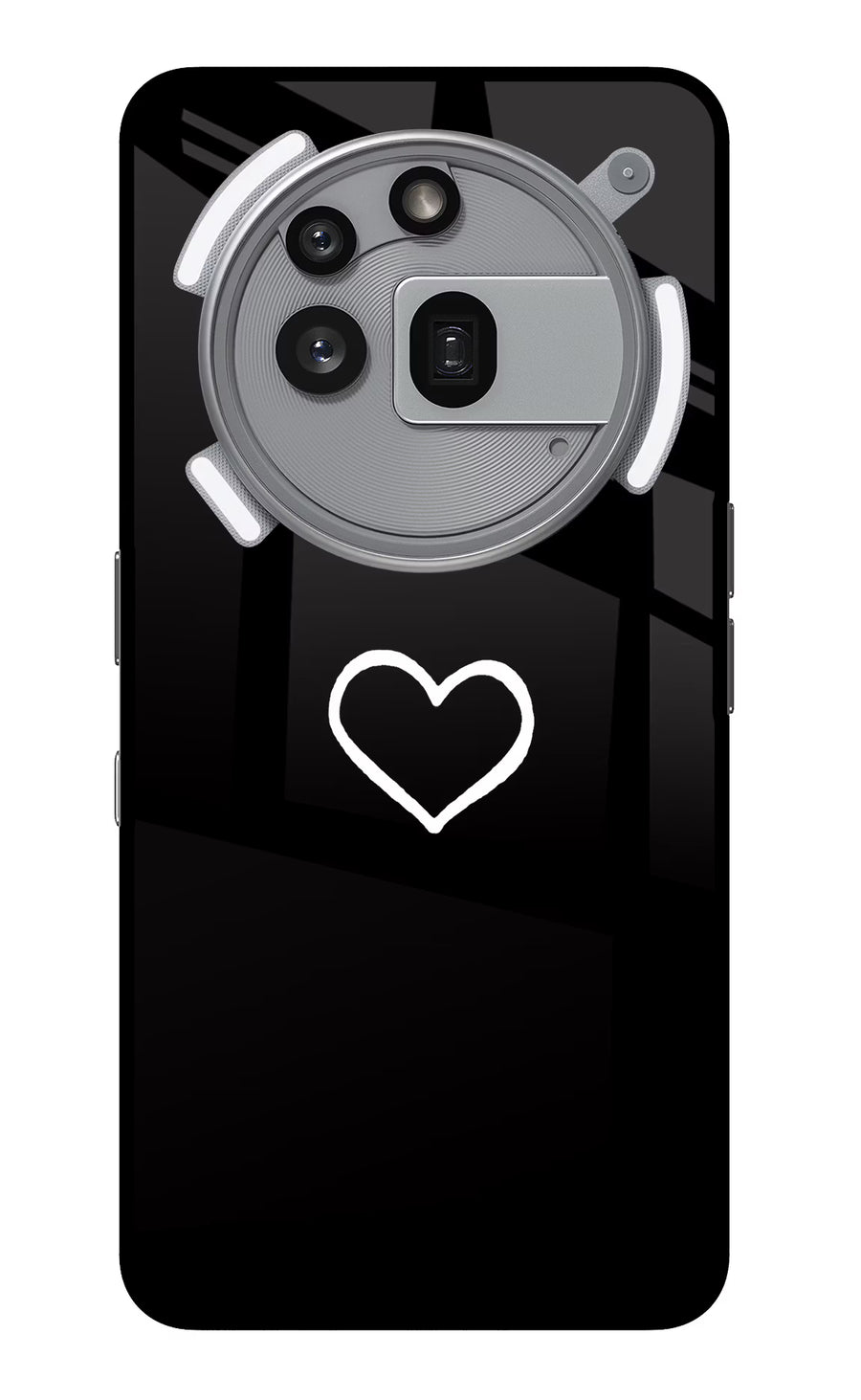 Heart Nothing Phone 3a Pro Back Cover, Metal case
