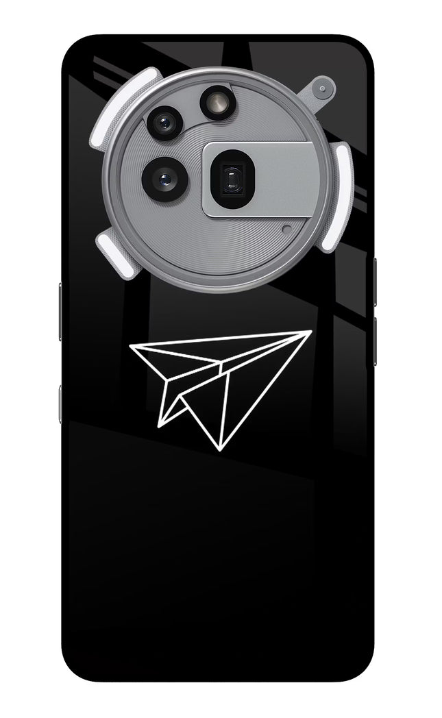 Paper Plane White Nothing Phone 3a Pro Glass Case
