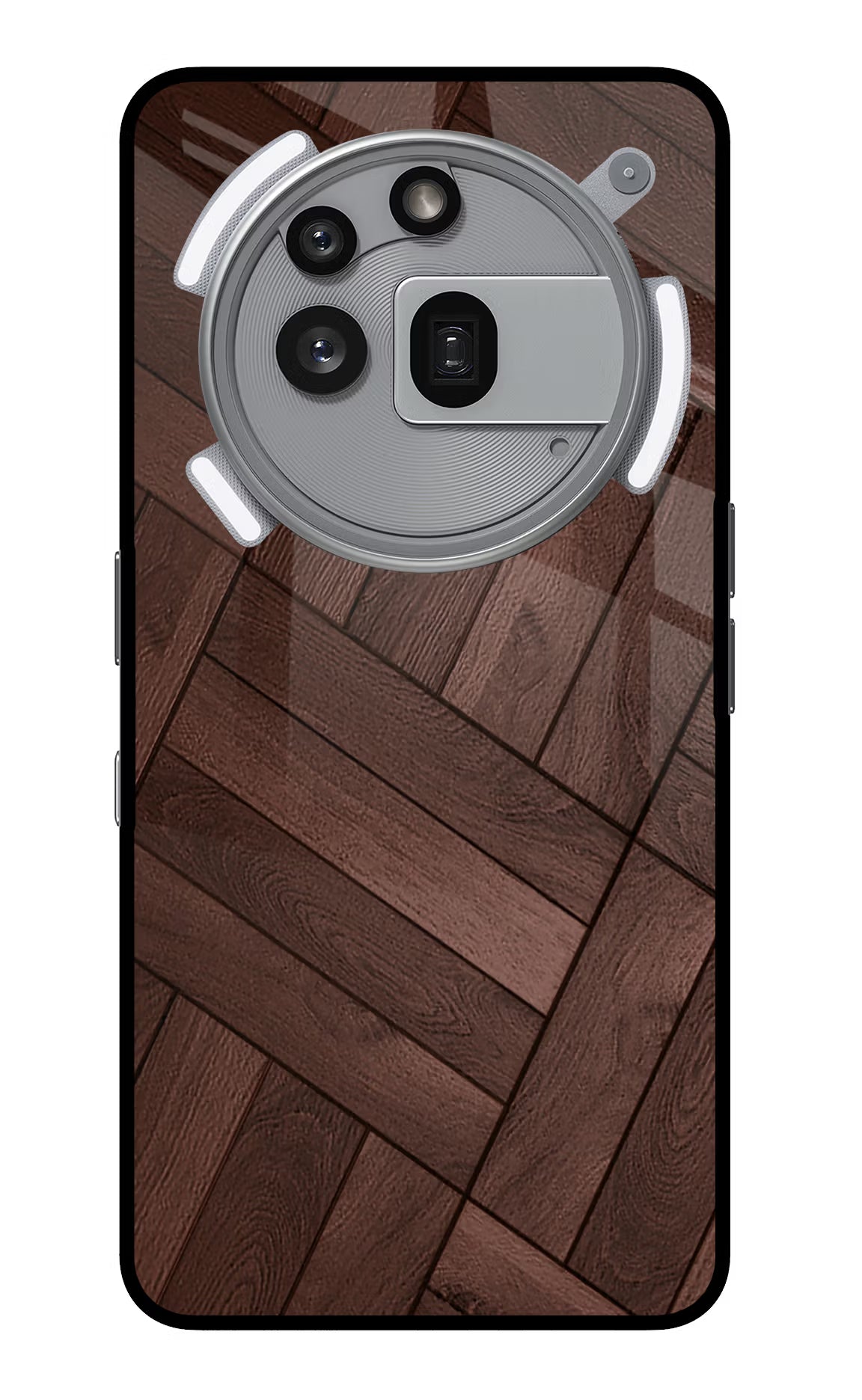 Wooden Texture Design Nothing Phone 3a Pro Glass Case Back Cover by Casekaro