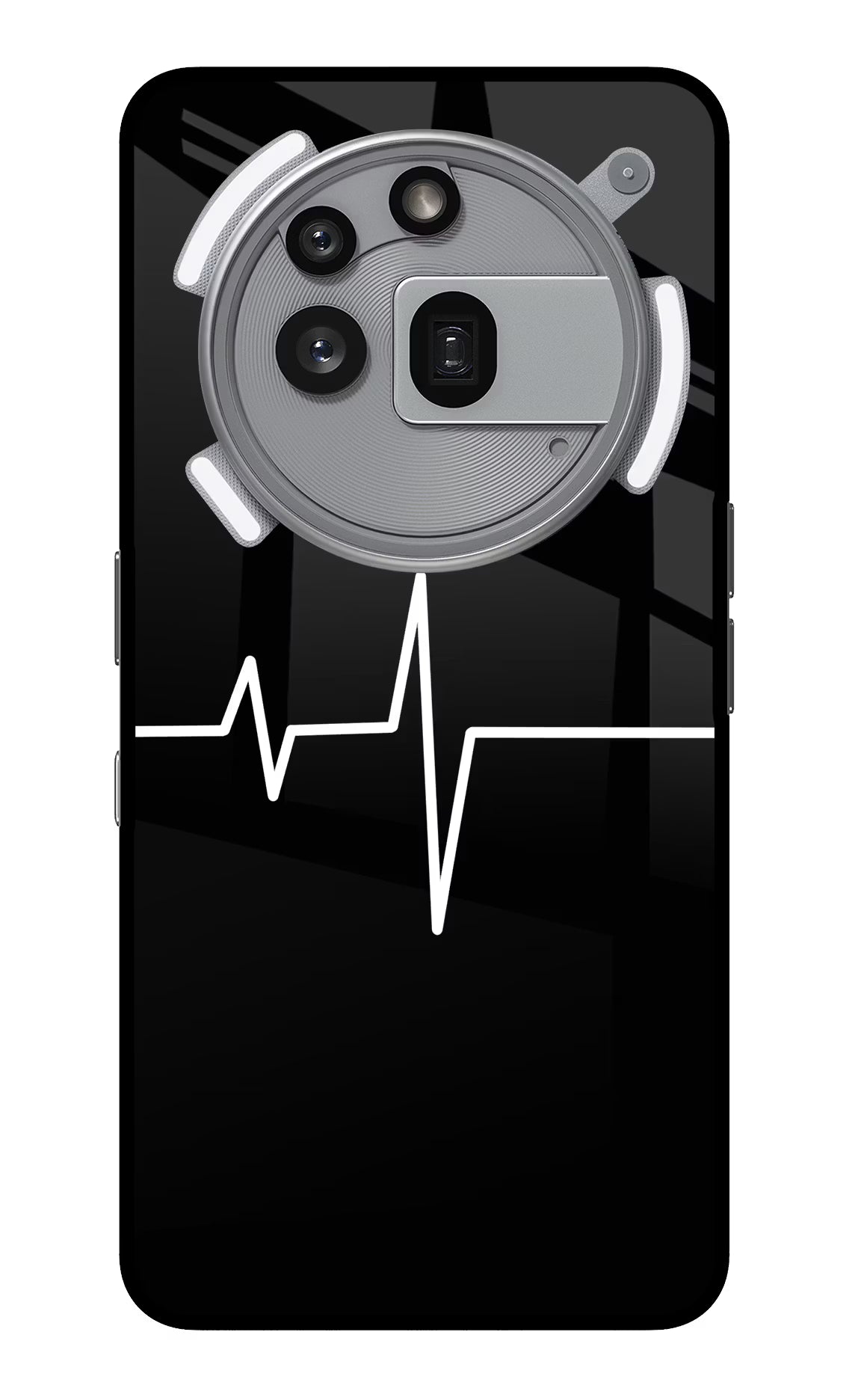 Heart Beats Nothing Phone 3a Pro Glass Case Back Cover by Casekaro