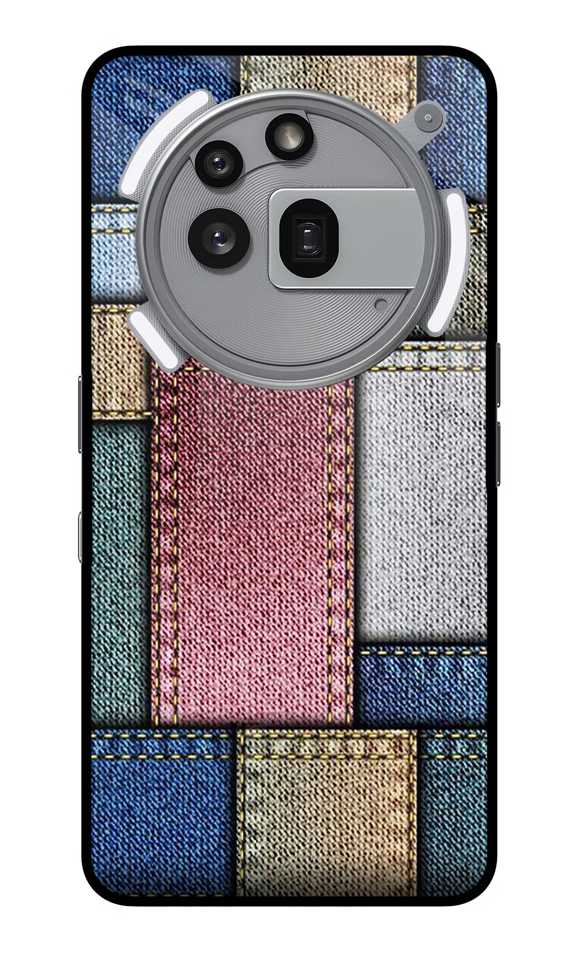 Multicolor Jeans Nothing Phone 3a Pro Glass Case Back Cover by Casekaro
