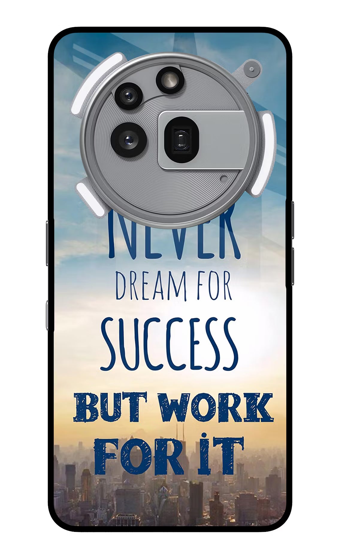 Never Dream For Success But Work For It Nothing Phone 3a Pro Glass Case Back Cover by Casekaro