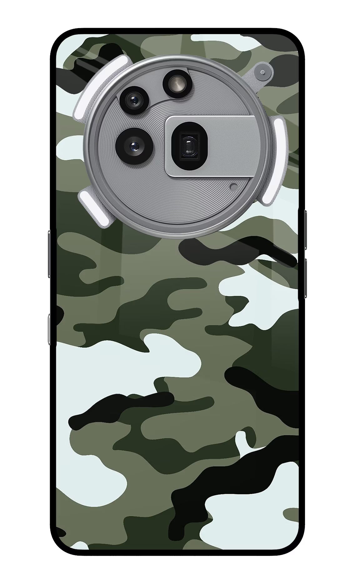 Camouflage Nothing Phone 3a Pro Glass Case Back Cover by Casekaro