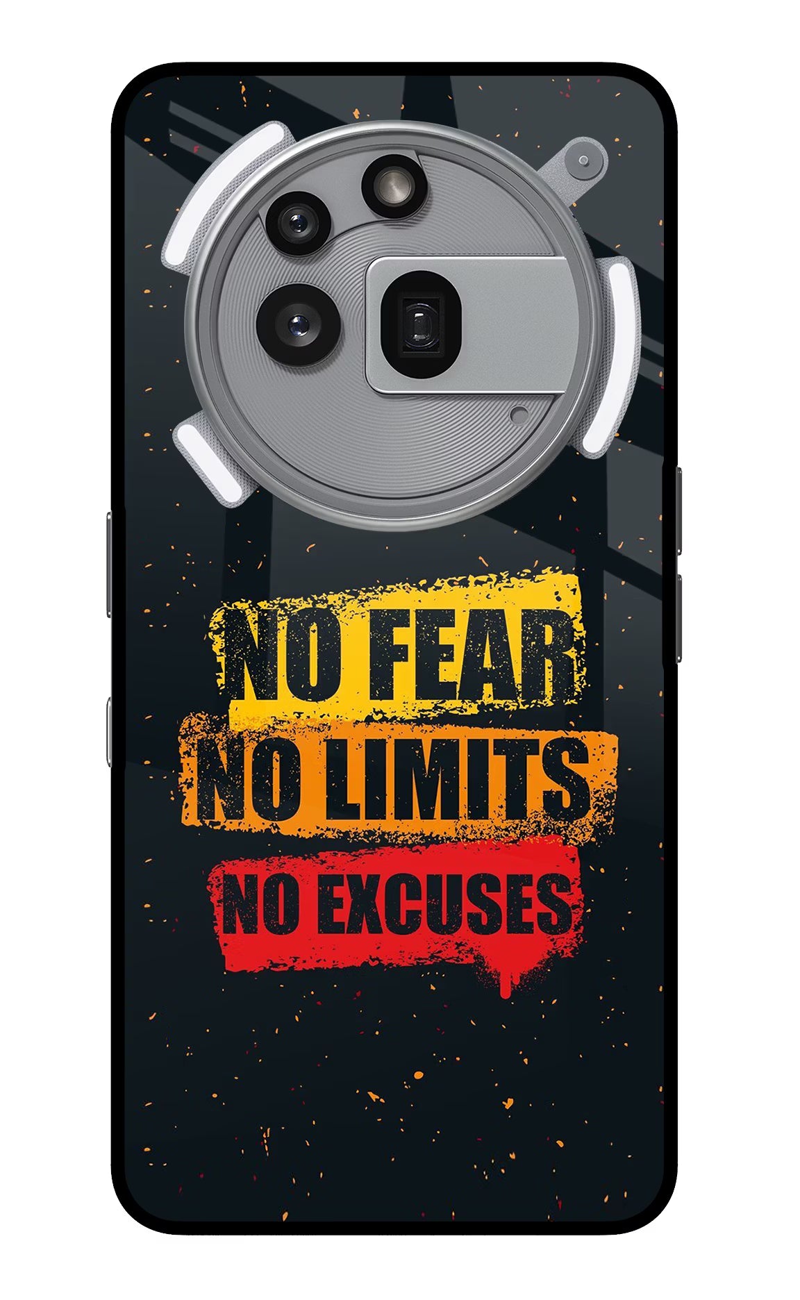 No Fear No Limits No Excuse Nothing Phone 3a Pro Glass Case