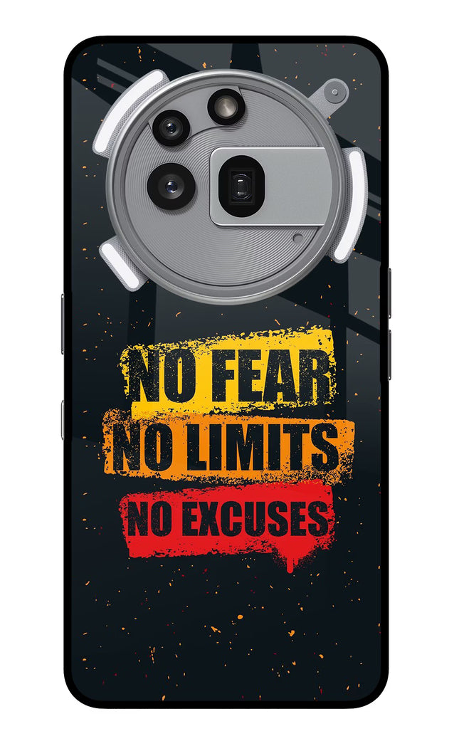 No Fear No Limits No Excuse Nothing Phone 3a Pro Glass Case