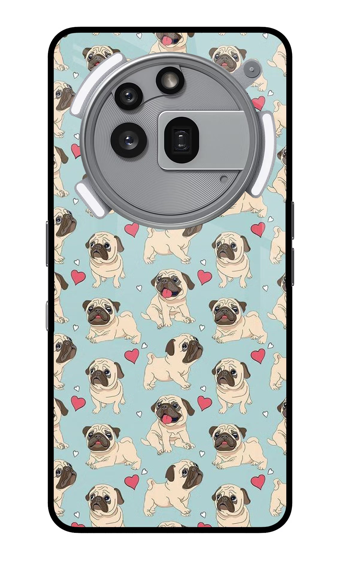 Pug Dog Nothing Phone 3a Pro Glass Case Back Cover by Casekaro
