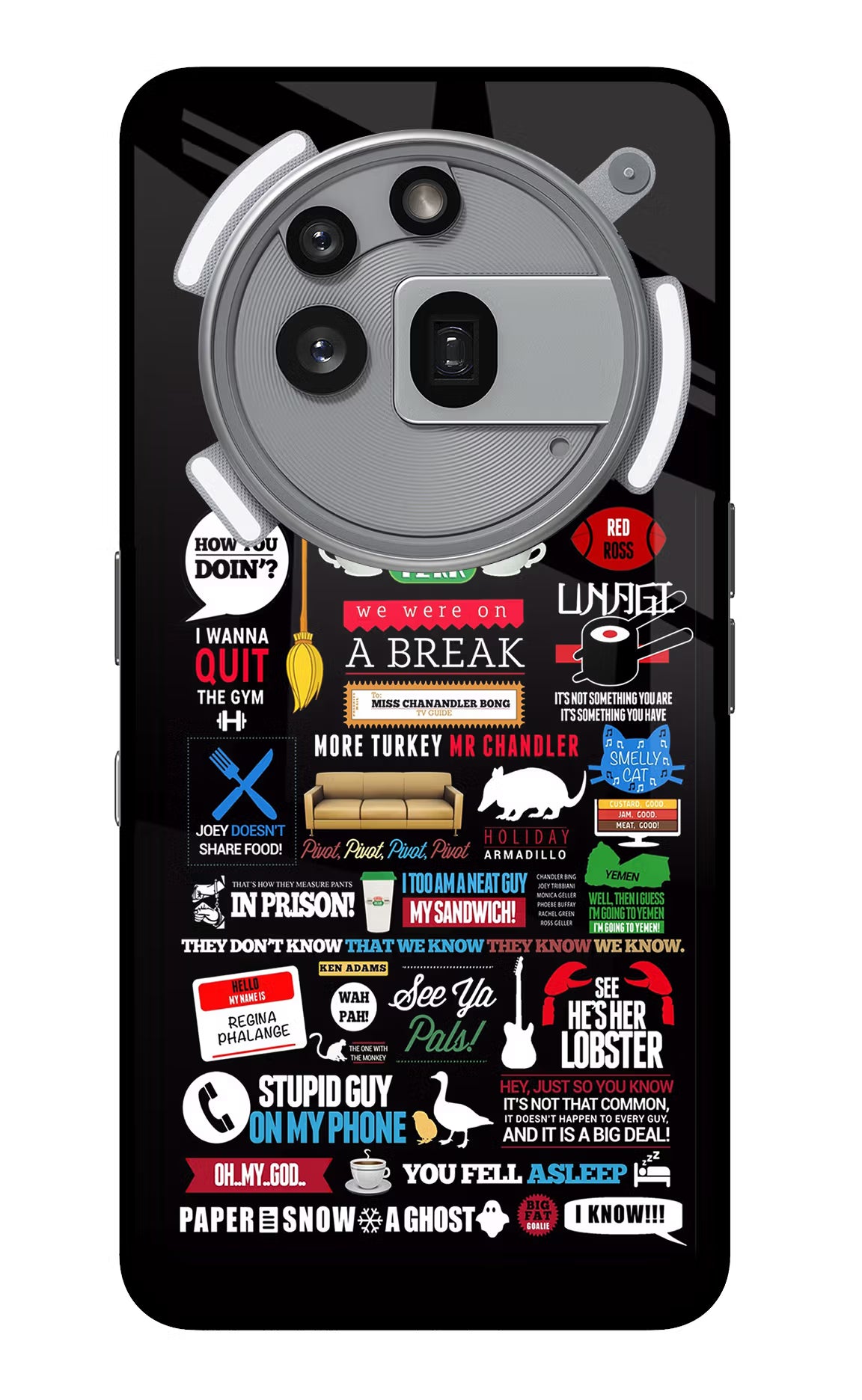 FRIENDS Nothing Phone 3a Pro Glass Case Back Cover by Casekaro