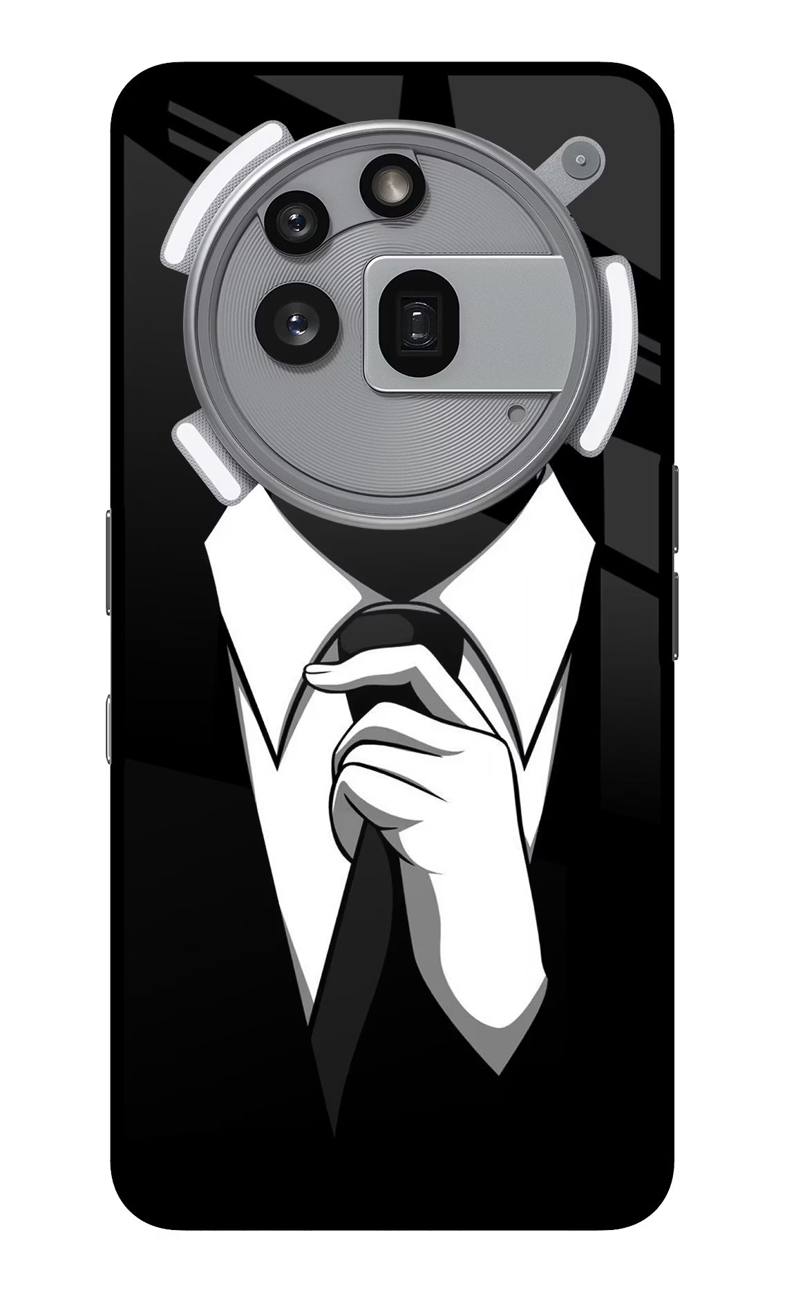 Black Tie Nothing Phone 3a Pro Glass Case