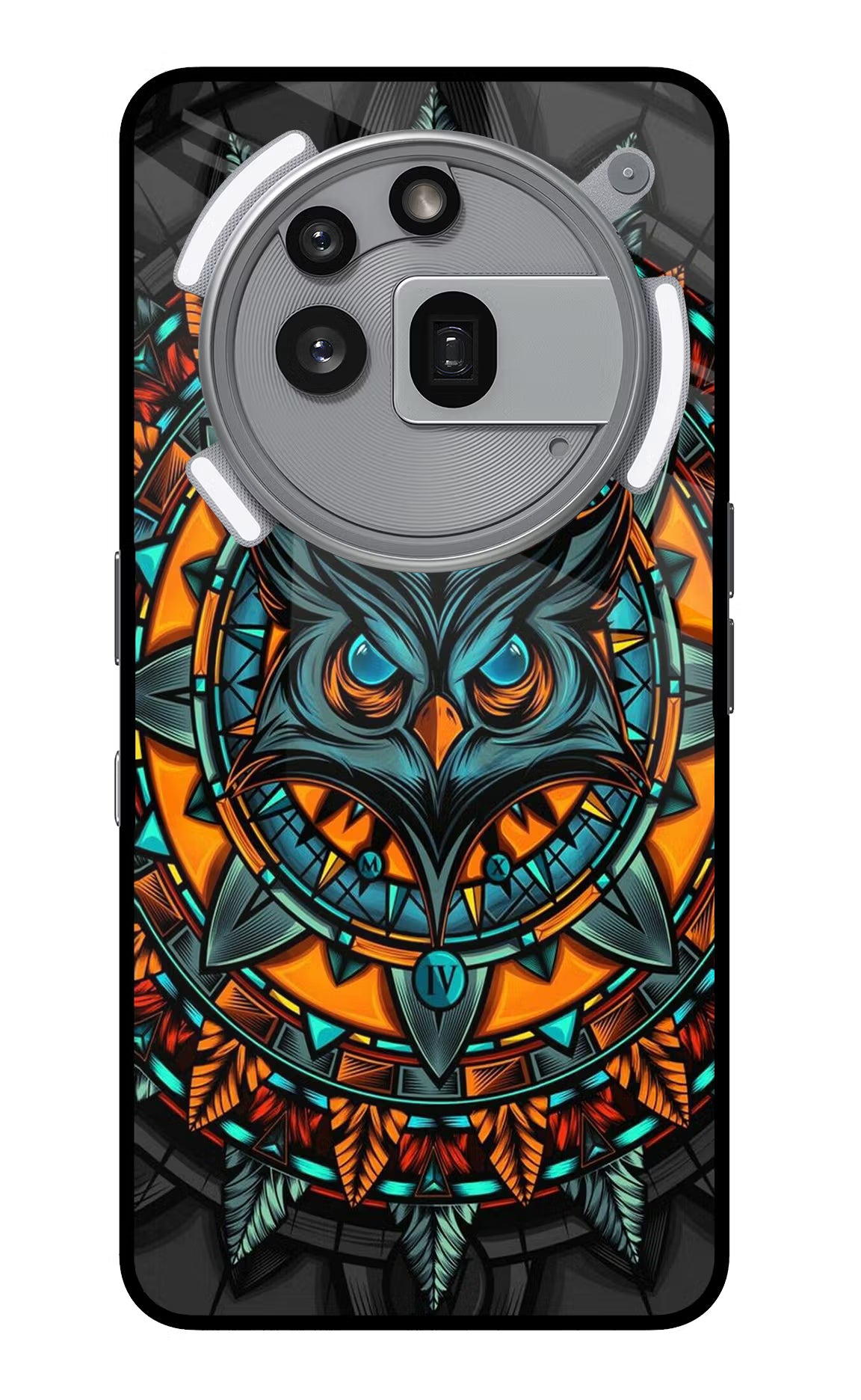 Angry Owl Art Nothing Phone 3a Pro Glass Case Back Cover by Casekaro