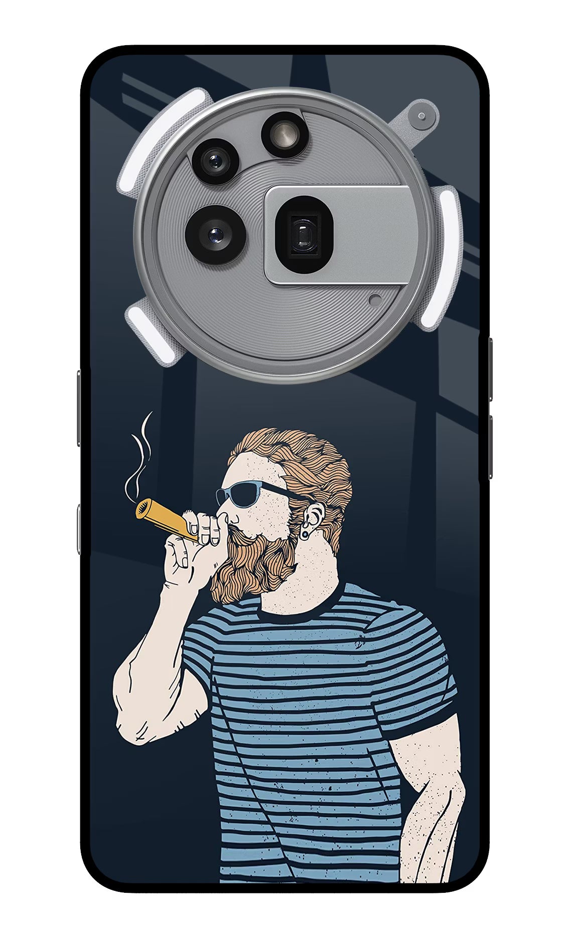 Smoking Nothing Phone 3a Pro Glass Case Back Cover by Casekaro