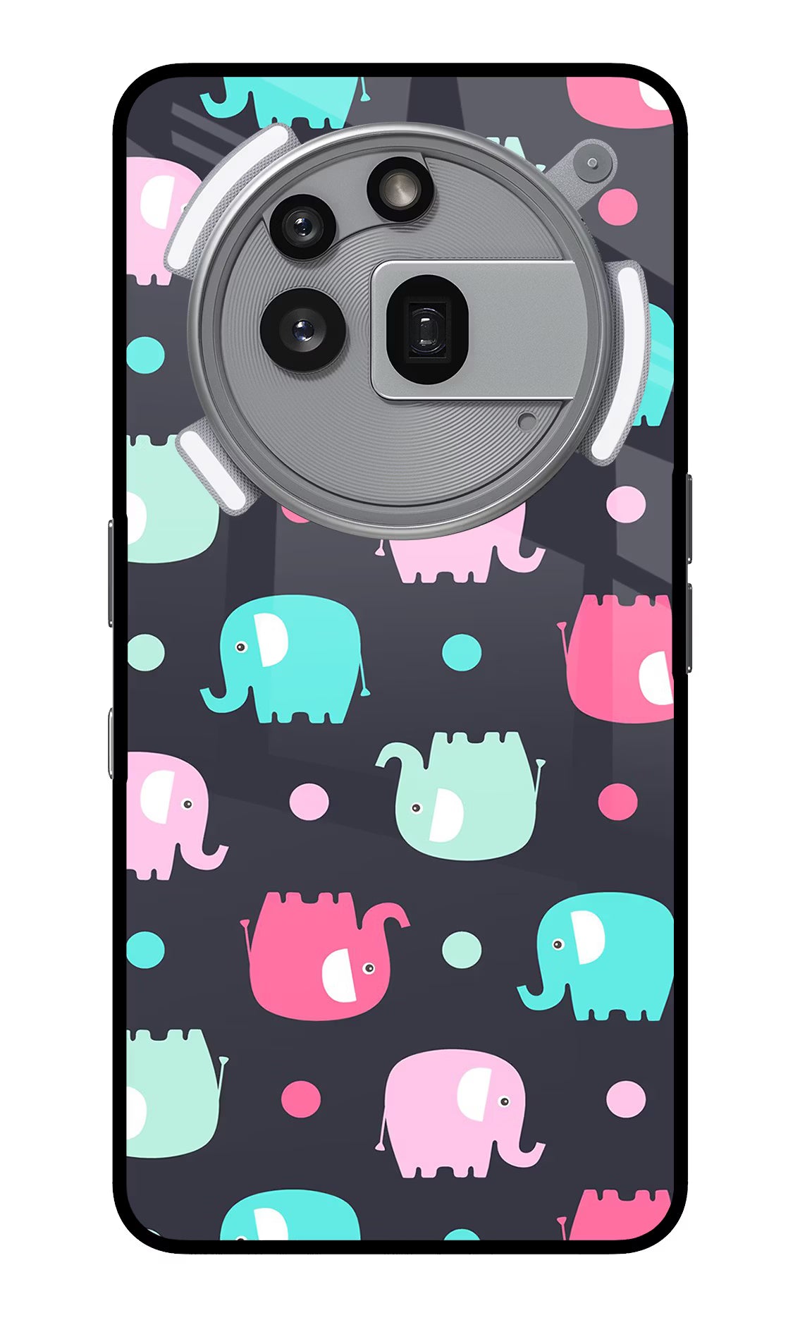 Elephants Nothing Phone 3a Pro Glass Case Back Cover by Casekaro