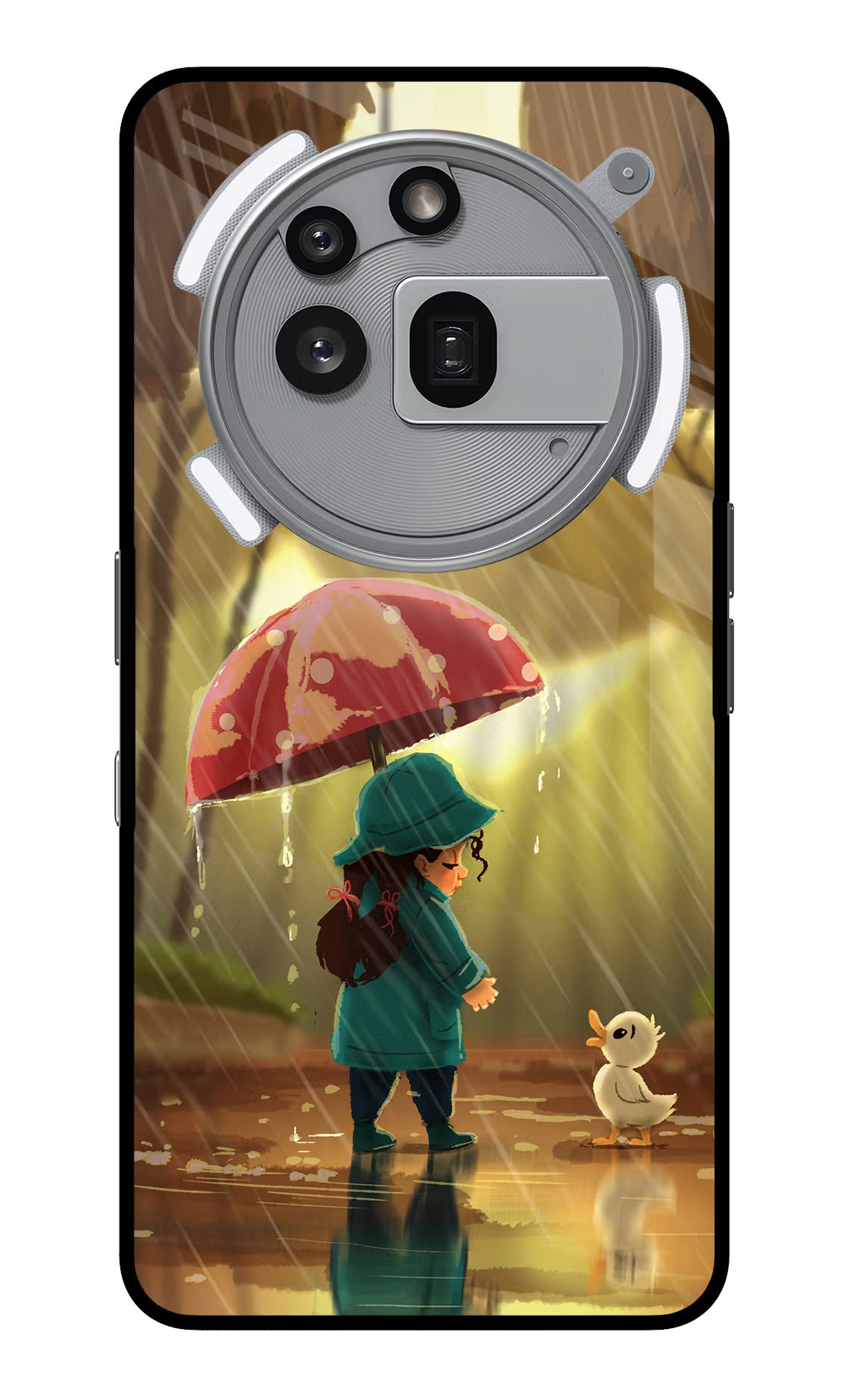 Rainy Day Nothing Phone 3a Pro Glass Case Back Cover by Casekaro