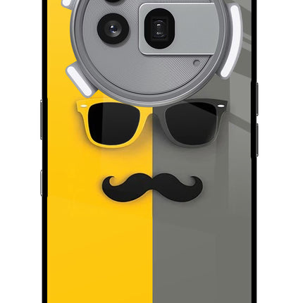 Sunglasses with Mustache Nothing Phone 3a Pro Glass Case