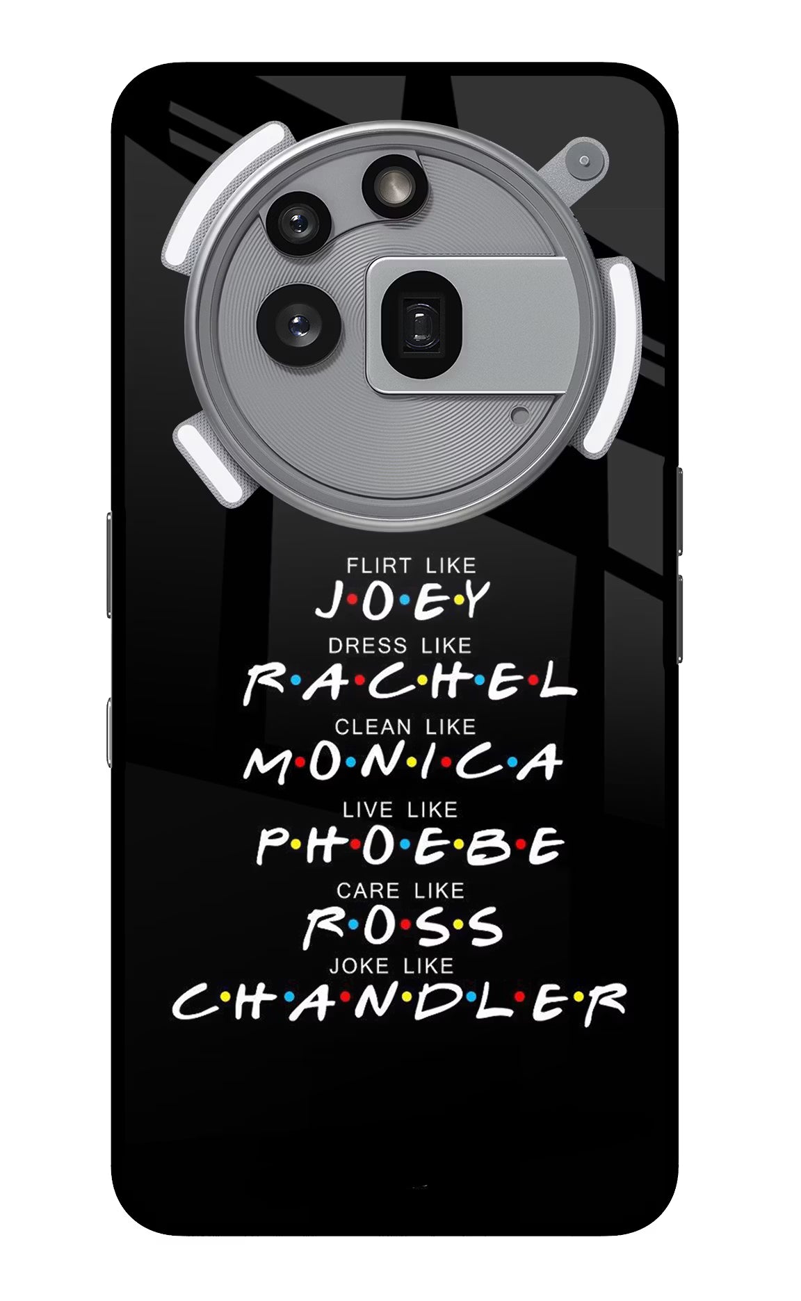 FRIENDS Character Nothing Phone 3a Pro Glass Case Back Cover by Casekaro