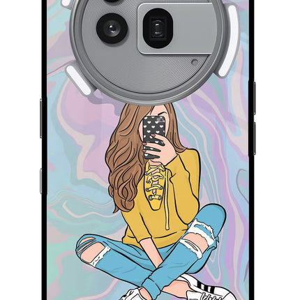 Selfie Girl Nothing Phone 3a Pro Glass Case