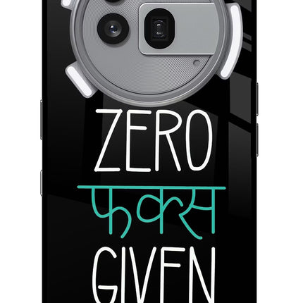 Zero Fucks Given Nothing Phone 3a Pro Glass Case