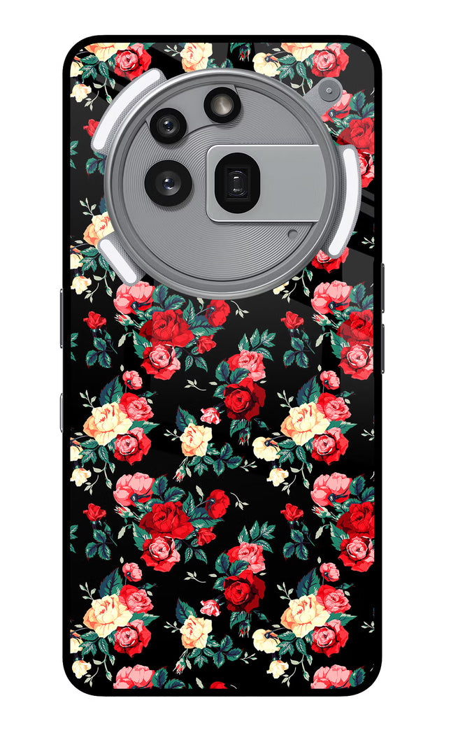 Rose Pattern Nothing Phone 3a Pro Glass Case