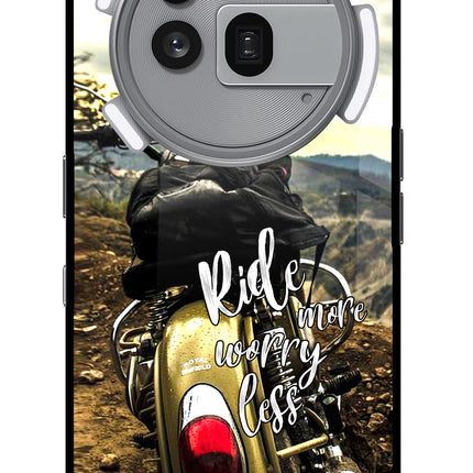 Ride More Worry Less Nothing Phone 3a Pro Glass Case