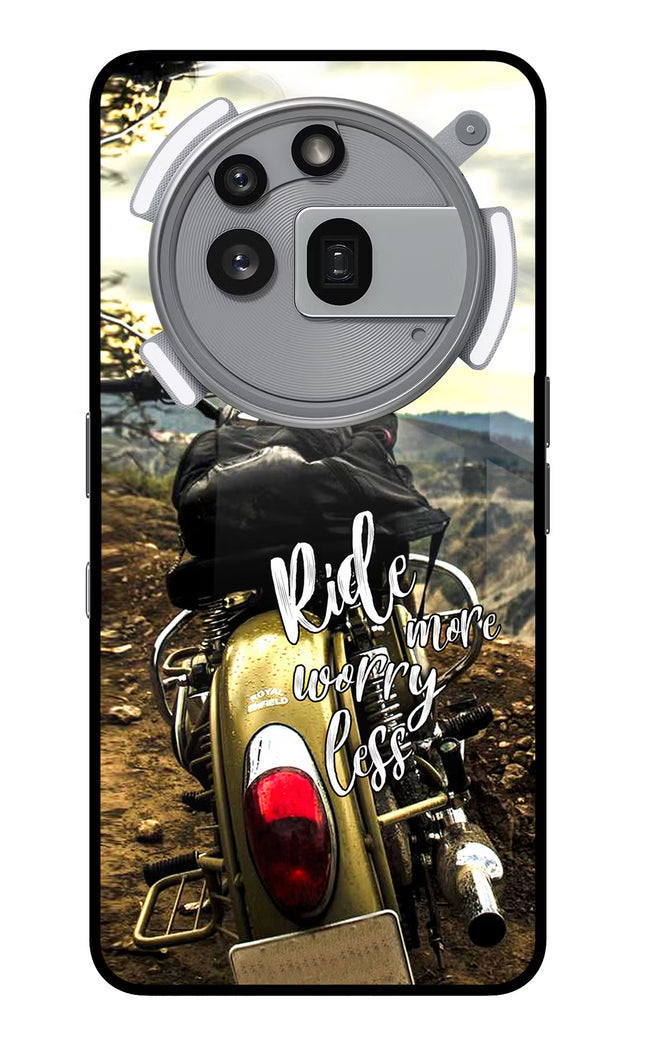 Ride More Worry Less Nothing Phone 3a Pro Glass Case